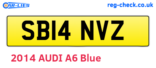 SB14NVZ are the vehicle registration plates.