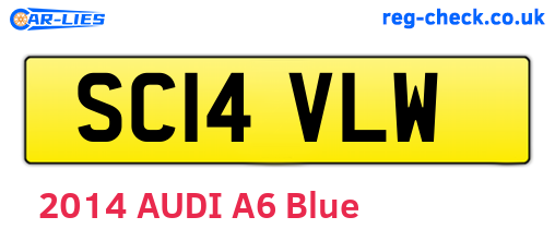 SC14VLW are the vehicle registration plates.