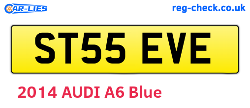 ST55EVE are the vehicle registration plates.