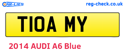 T10AMY are the vehicle registration plates.
