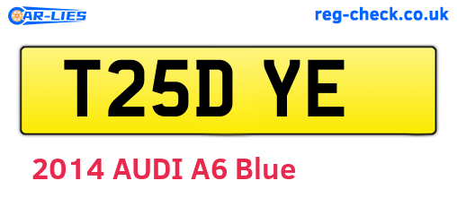 T25DYE are the vehicle registration plates.