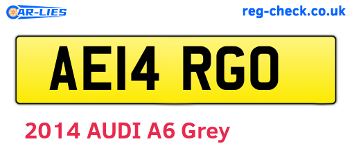 AE14RGO are the vehicle registration plates.