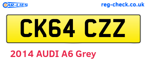 CK64CZZ are the vehicle registration plates.