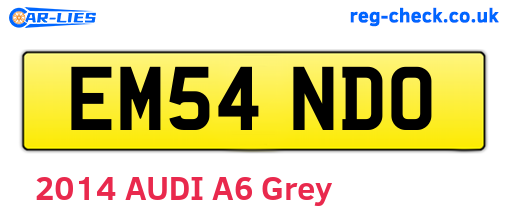 EM54NDO are the vehicle registration plates.