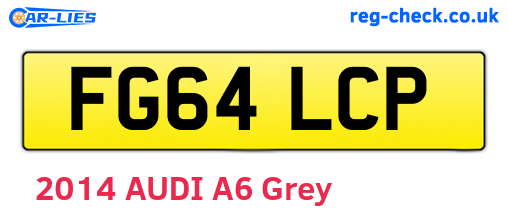FG64LCP are the vehicle registration plates.