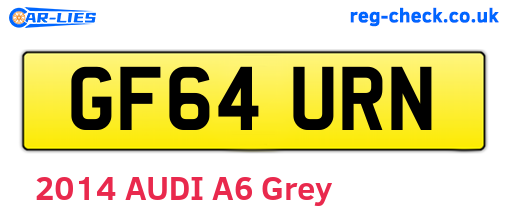 GF64URN are the vehicle registration plates.