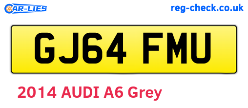 GJ64FMU are the vehicle registration plates.