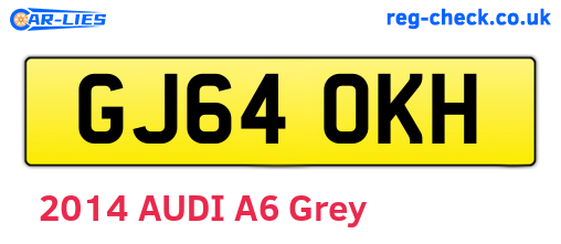 GJ64OKH are the vehicle registration plates.