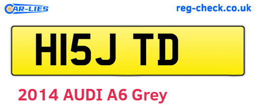 H15JTD are the vehicle registration plates.