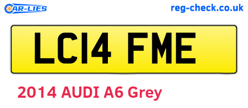 LC14FME are the vehicle registration plates.