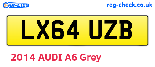 LX64UZB are the vehicle registration plates.