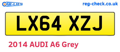 LX64XZJ are the vehicle registration plates.