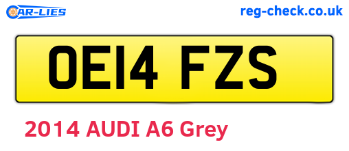 OE14FZS are the vehicle registration plates.