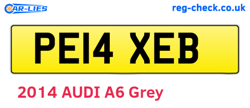 PE14XEB are the vehicle registration plates.