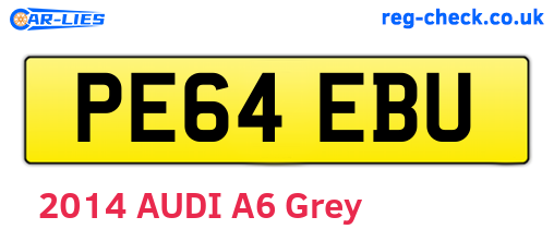 PE64EBU are the vehicle registration plates.