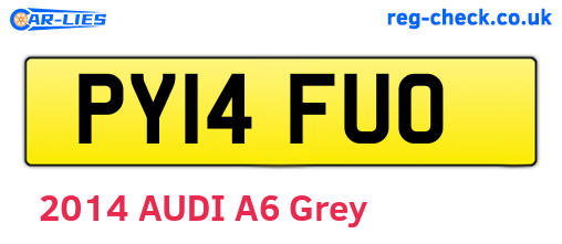 PY14FUO are the vehicle registration plates.