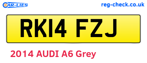 RK14FZJ are the vehicle registration plates.