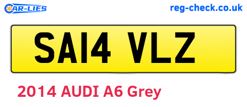 SA14VLZ are the vehicle registration plates.
