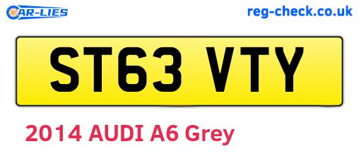 ST63VTY are the vehicle registration plates.