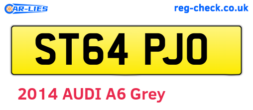 ST64PJO are the vehicle registration plates.