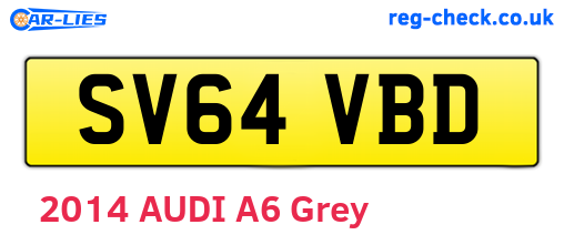 SV64VBD are the vehicle registration plates.