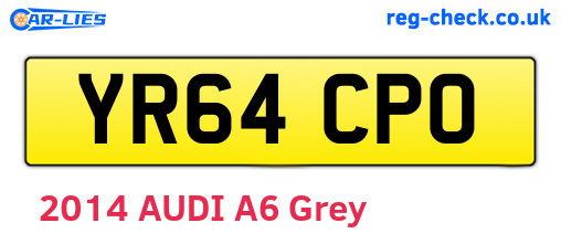 YR64CPO are the vehicle registration plates.