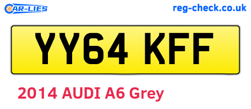 YY64KFF are the vehicle registration plates.