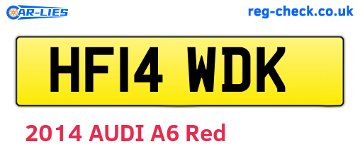 HF14WDK are the vehicle registration plates.