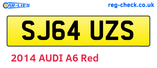 SJ64UZS are the vehicle registration plates.