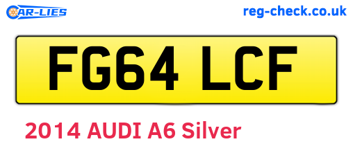 FG64LCF are the vehicle registration plates.
