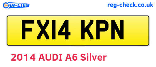 FX14KPN are the vehicle registration plates.
