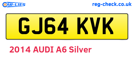 GJ64KVK are the vehicle registration plates.