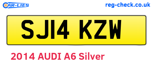 SJ14KZW are the vehicle registration plates.