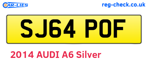 SJ64POF are the vehicle registration plates.