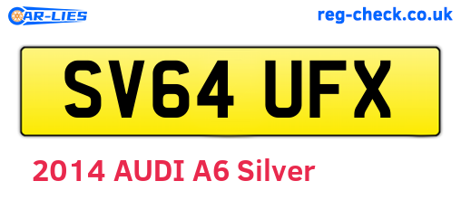 SV64UFX are the vehicle registration plates.