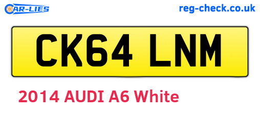 CK64LNM are the vehicle registration plates.