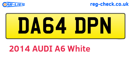 DA64DPN are the vehicle registration plates.