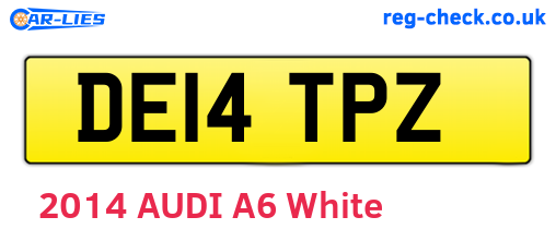 DE14TPZ are the vehicle registration plates.