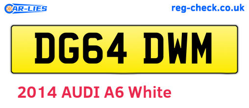 DG64DWM are the vehicle registration plates.