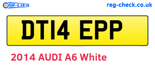 DT14EPP are the vehicle registration plates.