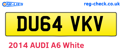 DU64VKV are the vehicle registration plates.