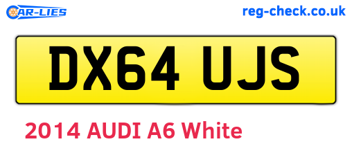 DX64UJS are the vehicle registration plates.