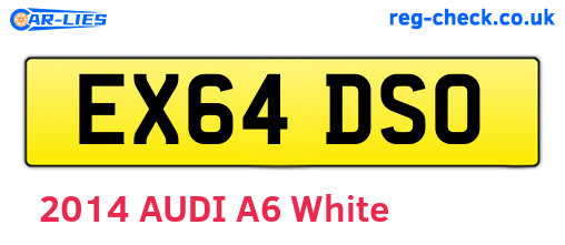 EX64DSO are the vehicle registration plates.