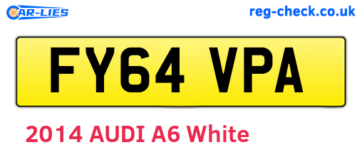 FY64VPA are the vehicle registration plates.