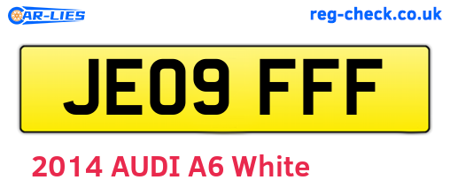 JE09FFF are the vehicle registration plates.