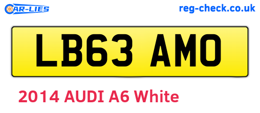 LB63AMO are the vehicle registration plates.