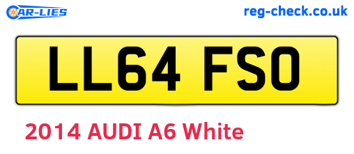 LL64FSO are the vehicle registration plates.
