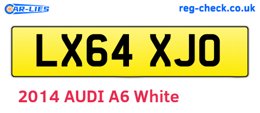 LX64XJO are the vehicle registration plates.
