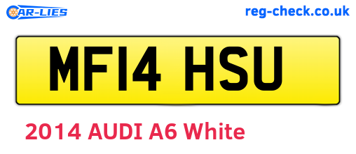 MF14HSU are the vehicle registration plates.