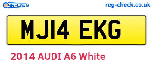 MJ14EKG are the vehicle registration plates.